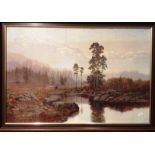 Coulson framed print 'Stag by a river' 50 x 75cm