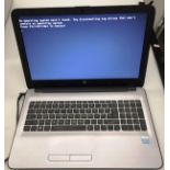 An HP Notebook 250 G5 computer S/N CND629163J - 4 ram, 500HD,