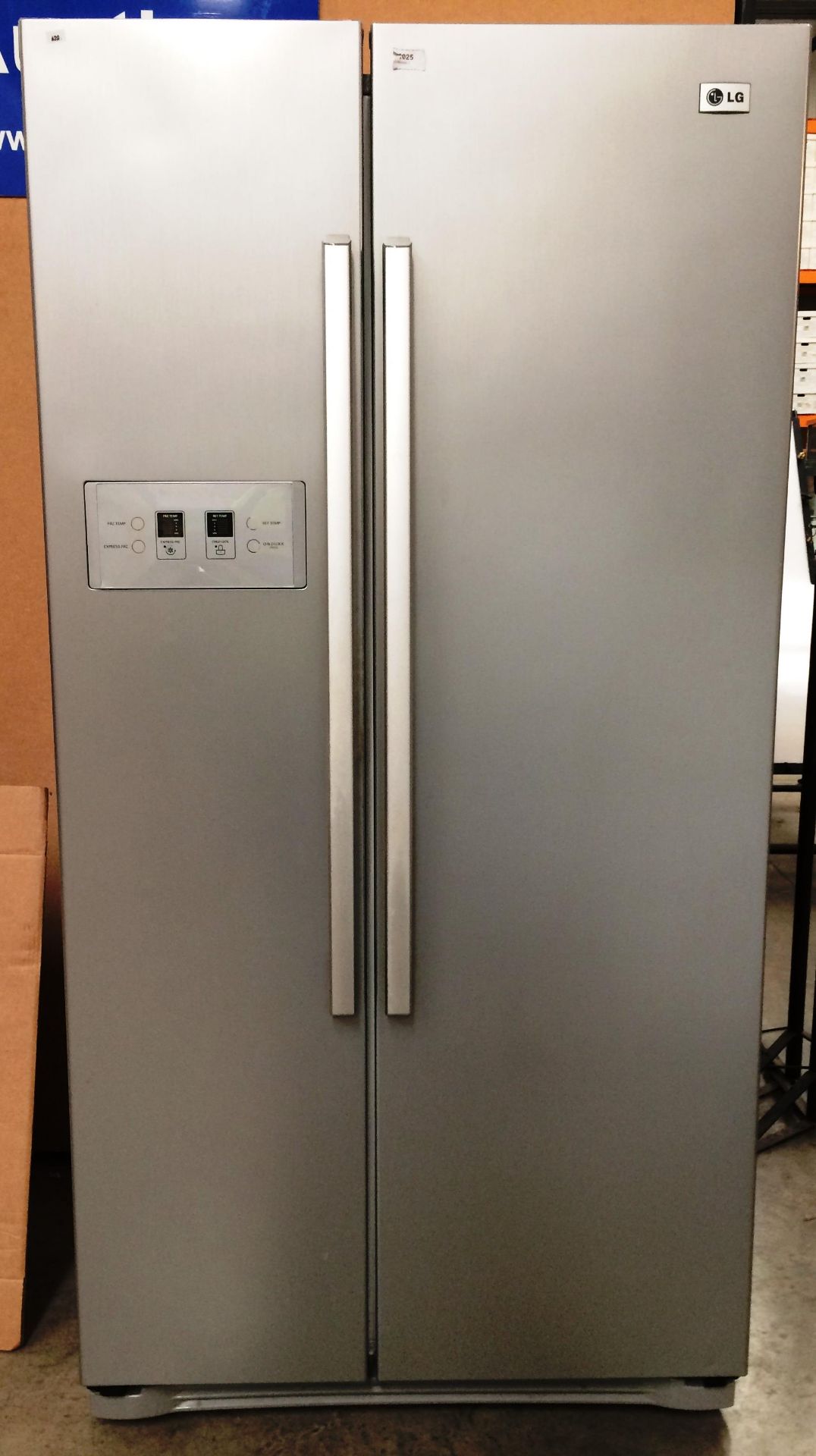 An LG American style tall fridge freezer model no: GWB207FLQA in grey Further