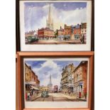 John Rudkin two Limited Edition prints 'Old Westgate in Wakefield' 29 x 37cm signed in pencil and