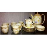 A Grafton China Bedford pattern fifteen piece coffee service - spout repaired to coffee pot and one