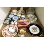 Contents to tray forty two Johnson Bros Indian Tree patterned plates,