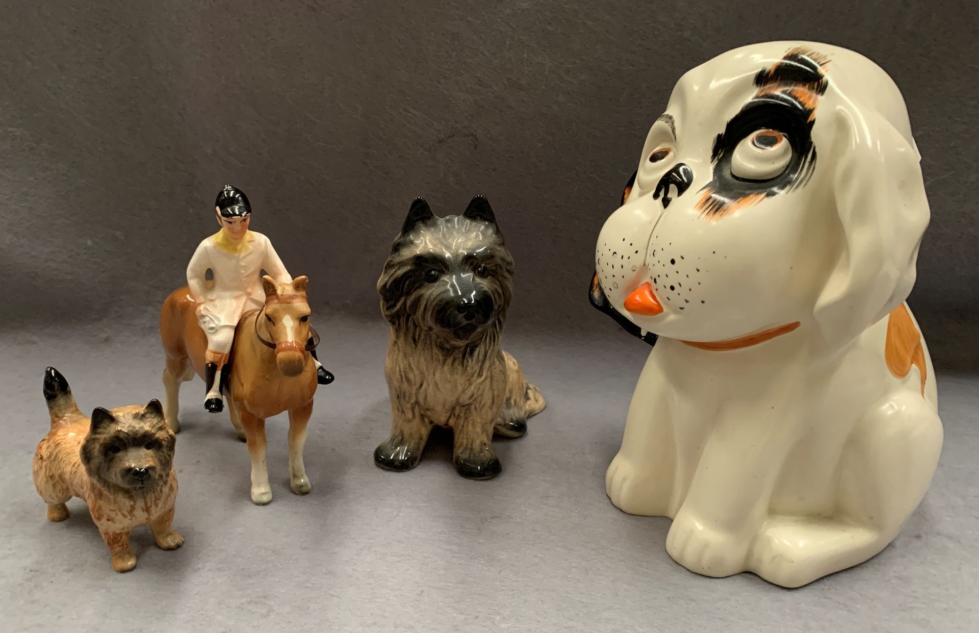 A Crown Devon seated Bonzo dog, a small Beswick dog, - Image 3 of 3