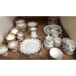 Contents to tray thirty pieces of Royal Standard Trend fine bone china part tea service and forty