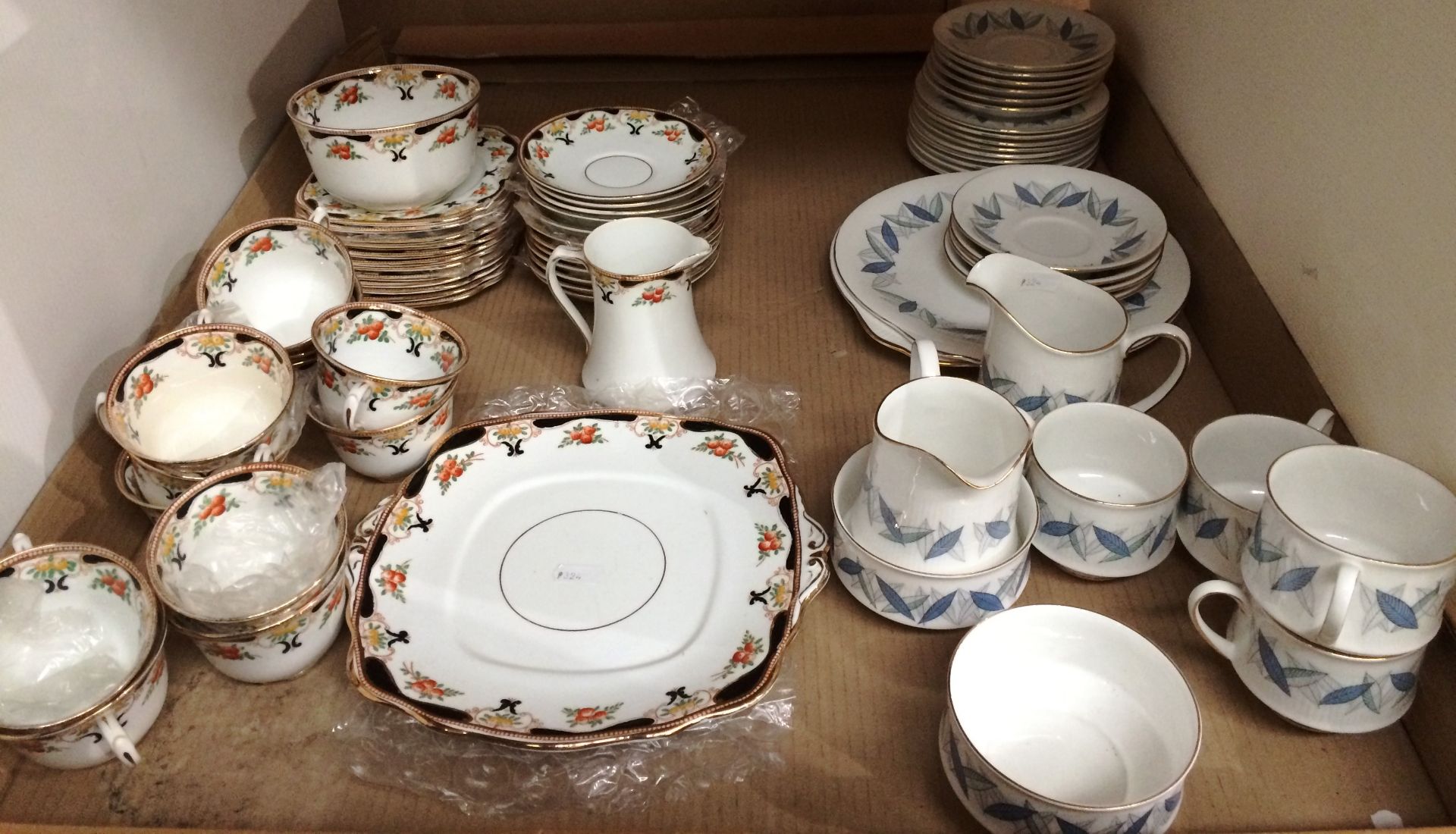 Contents to tray thirty pieces of Royal Standard Trend fine bone china part tea service and forty