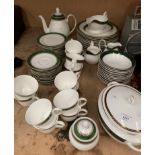 54 pieces of St Andrew's Green Marble bone china tableware and a Wedgwood Aegean bone china tureen