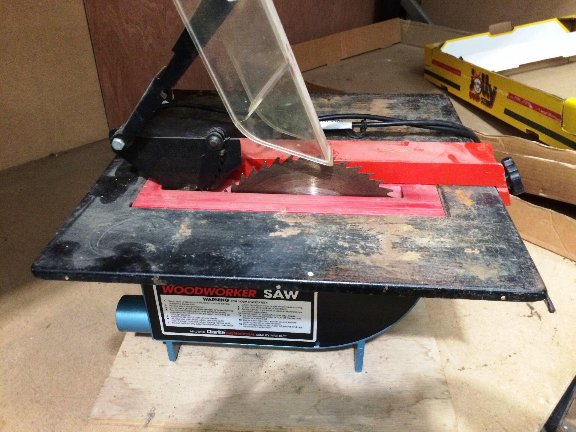 Clarke Woodworker 8 1/3" table saw - 240v (model CTS 825) and paper guillotine
