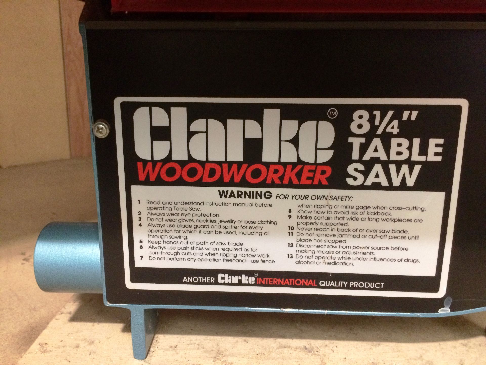 Clarke Woodworker 8 1/3" table saw - 240v (model CTS 825) and paper guillotine - Image 2 of 3