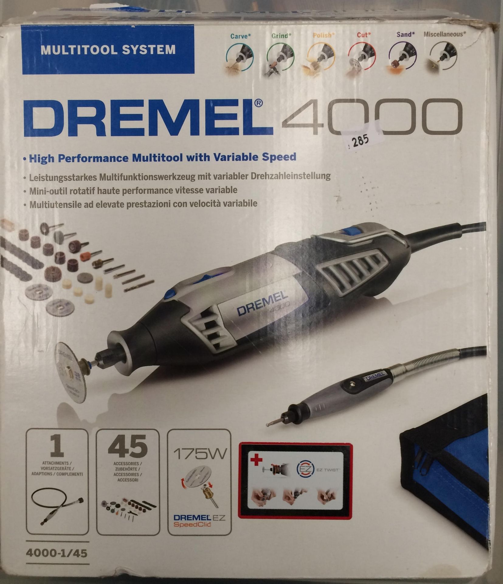 Dremel 4000 high performance multi tool with variable speed in case - 240v