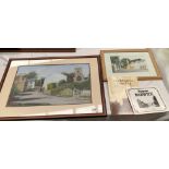 Roy Barrett a framed pastel and watercolour of Barwick-in-Elmet 38 x 50cm,