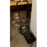 A 30cm hand cylinder mower model TRYHMB complete with grass basket