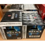 96 x 275ml bottles of Becks Blue alcohol free lager (4 cases) best before dates for