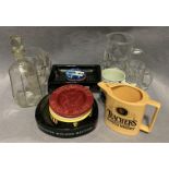 14 x assorted items pub memorabilia - ashtrays for Beverley's Eagle Ales, Watneys, Schweppes,
