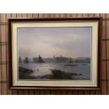 Large framed print 'Venetian Scene' 52 x 70cm