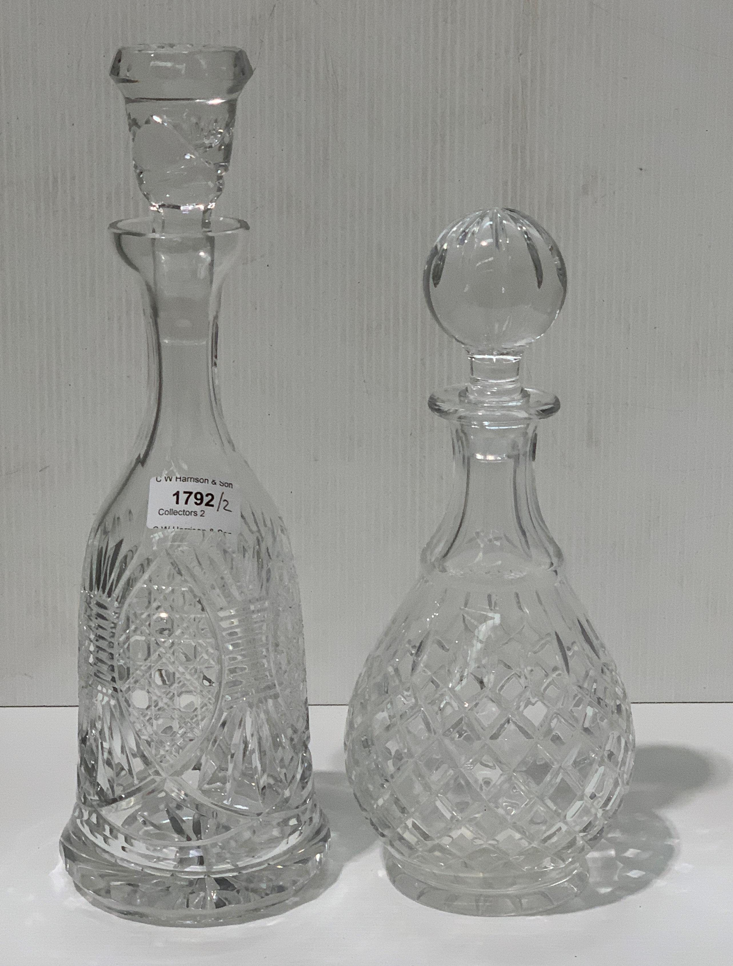 Two various crystal glass decanters - Image 2 of 2