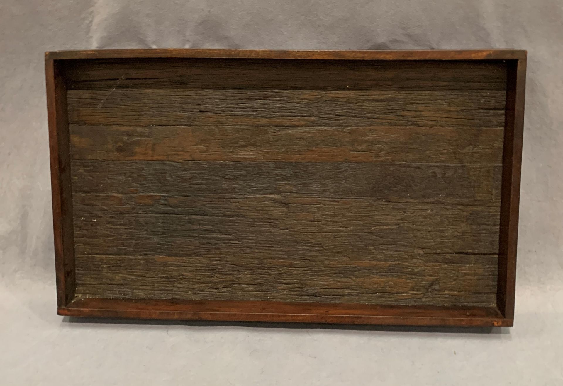 A wood driftwood tray 87 x 52 x 6cm deep