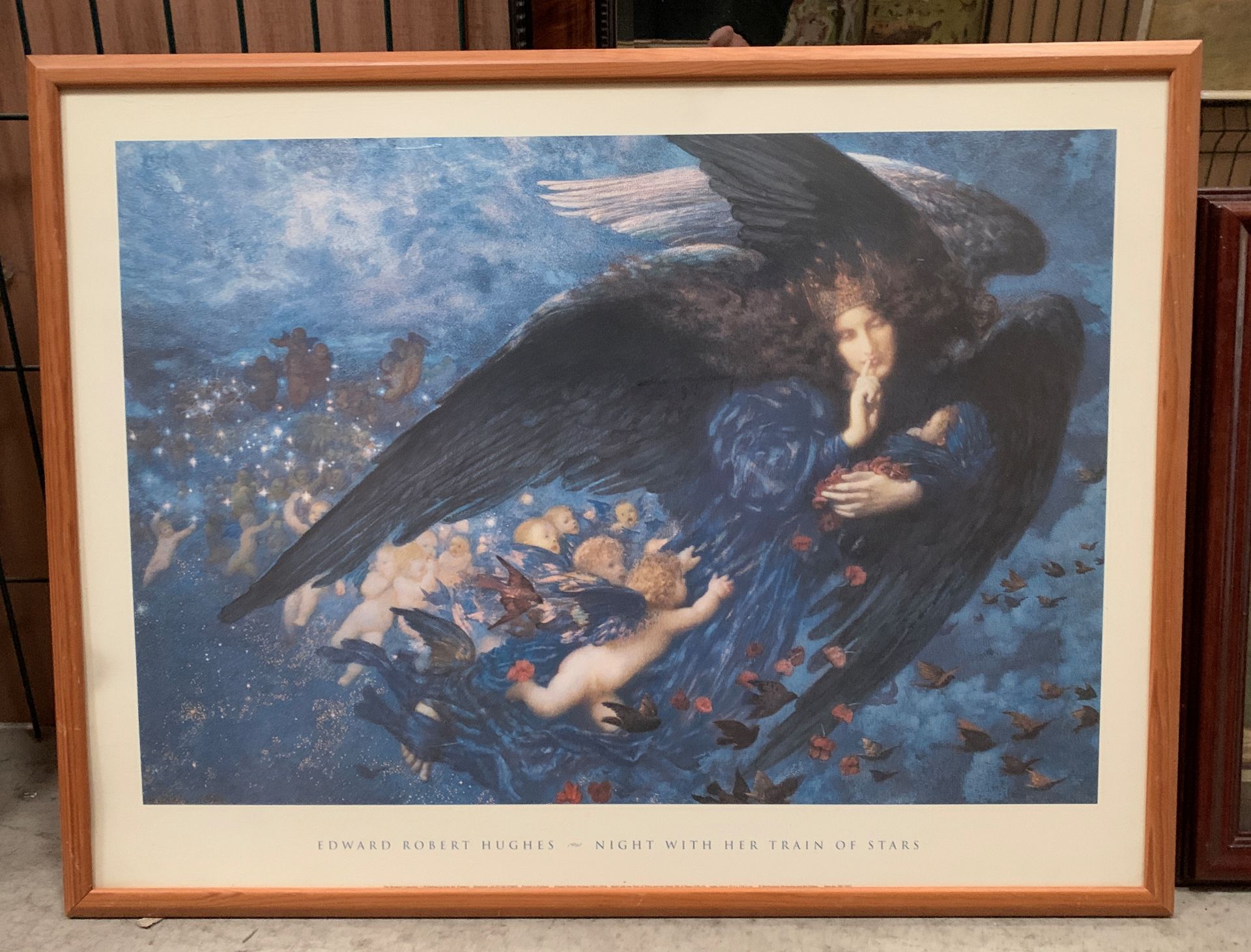 Edward Robert Hughes large framed print 'Night with her train of stars' 60 x 80cm and a framed - Image 2 of 3