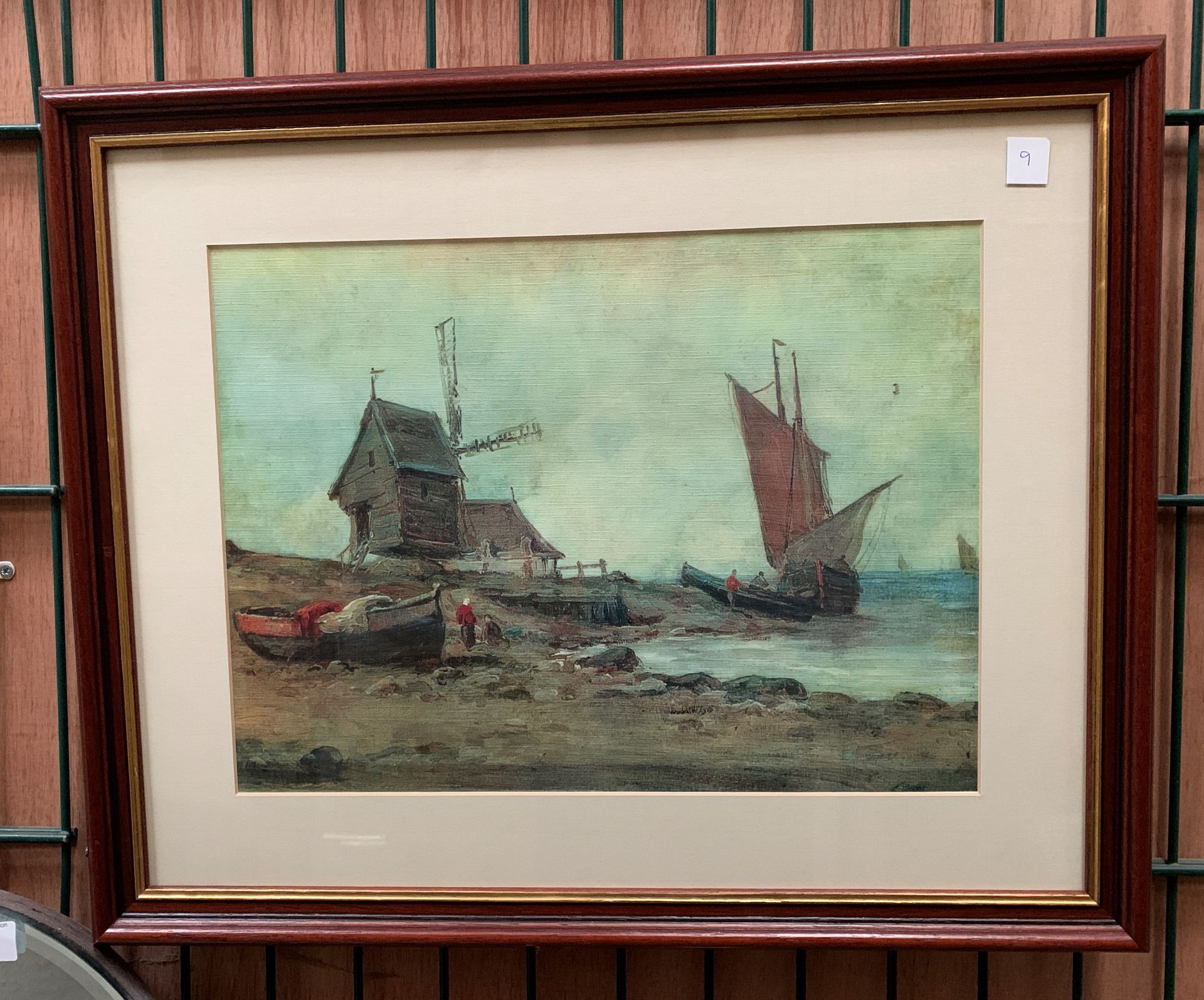 Two framed prints fishing scenes 26 x 30 and 22 x 40cm (2) - Image 3 of 3