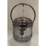 An Eagle chrome ice bucket - two small dints to front