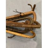 A collection of nine various walking sticks and a crop (10)