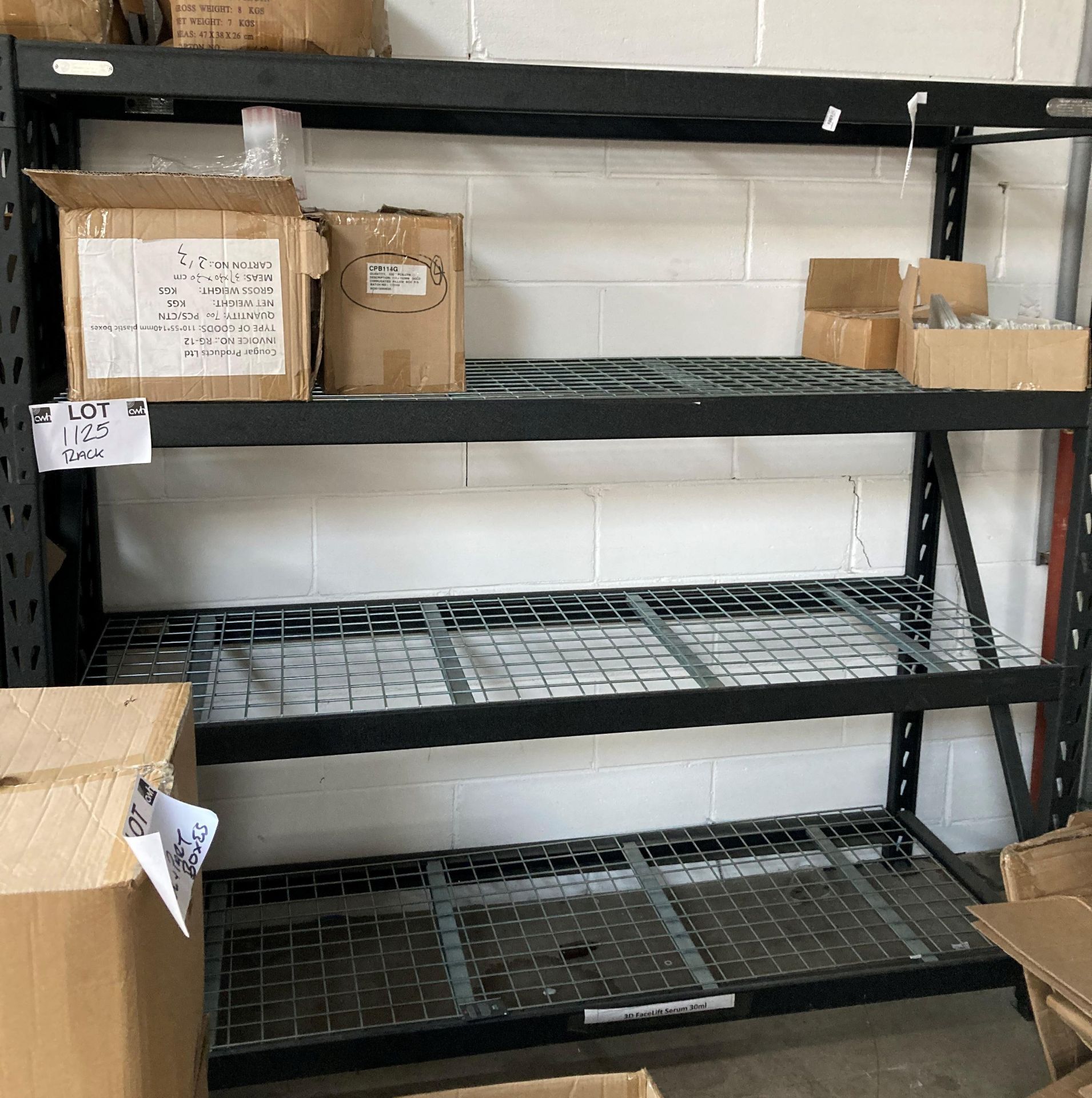 1 x Four shelf metal rack by Whalen Storage - 196 x 182 x 61