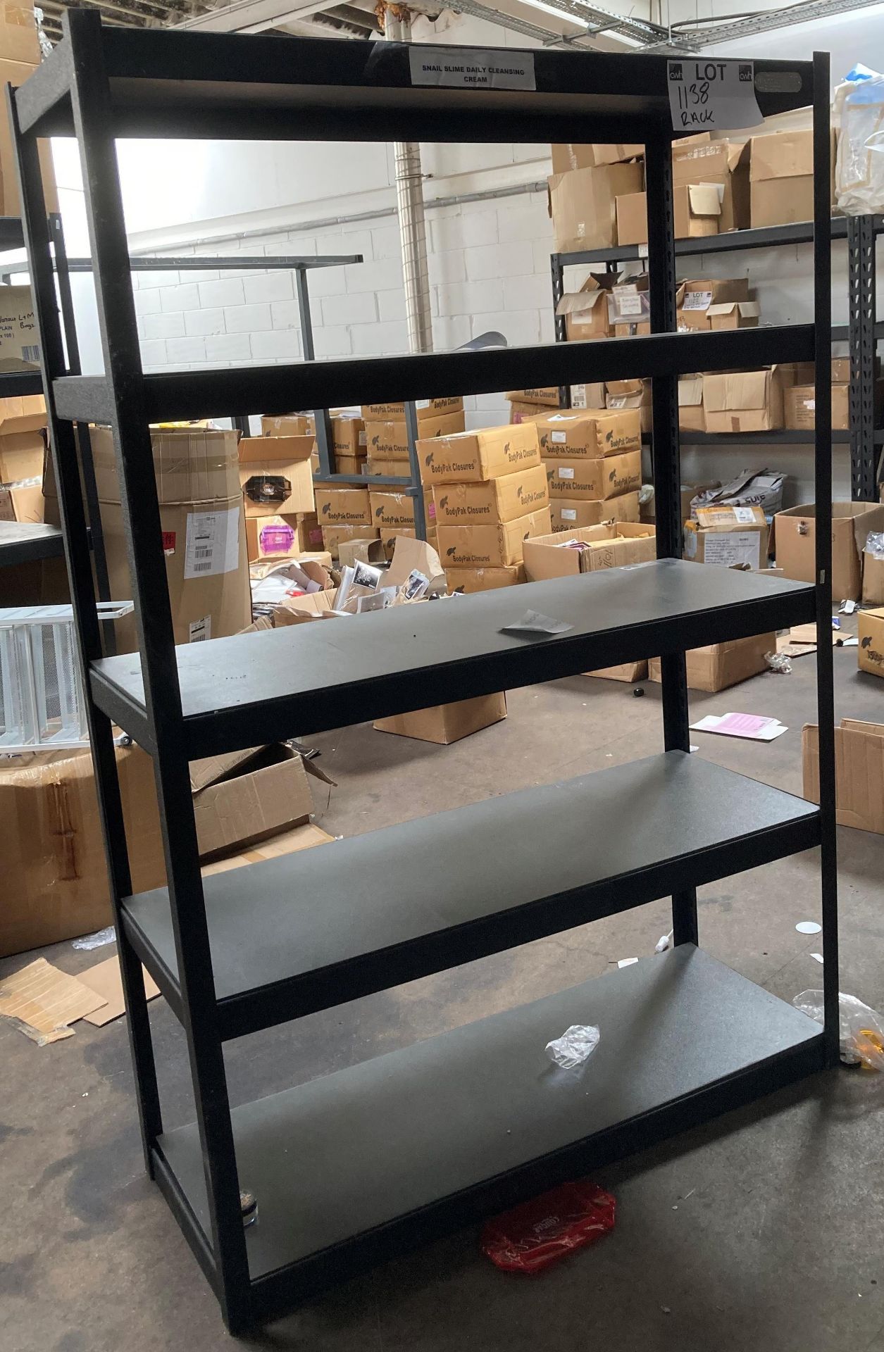 1 x five shelf metal rack by Whalen Storage - 122 x 46 x 183