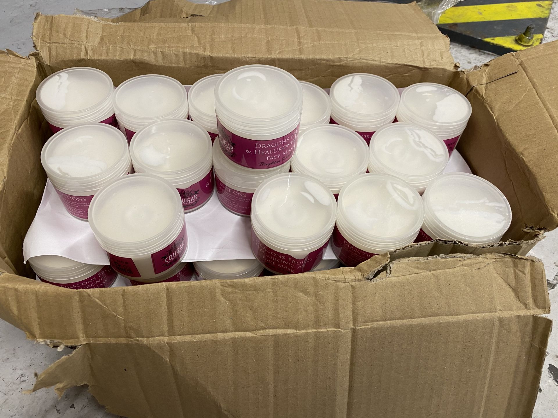 50 x 100ml pots of Cougar Dragons Fruit & Hyaluronic Acid Face Mask - Image 2 of 2