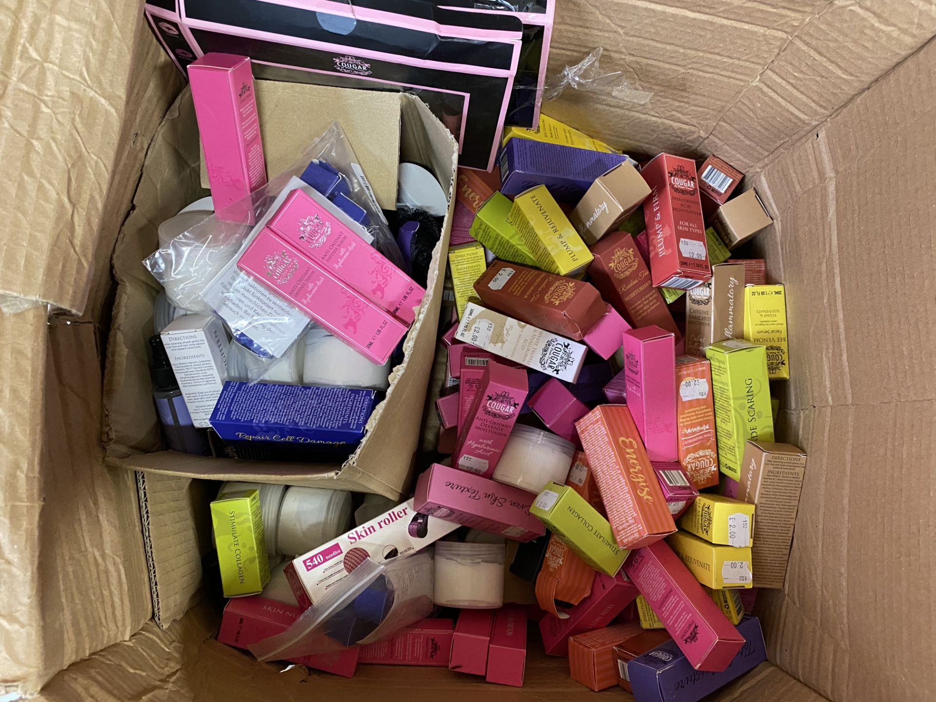 Contents to box - Quantity (100+) of assorted Cougar products - 50ml Dragons Fruit & Hyaluronic - Image 2 of 2