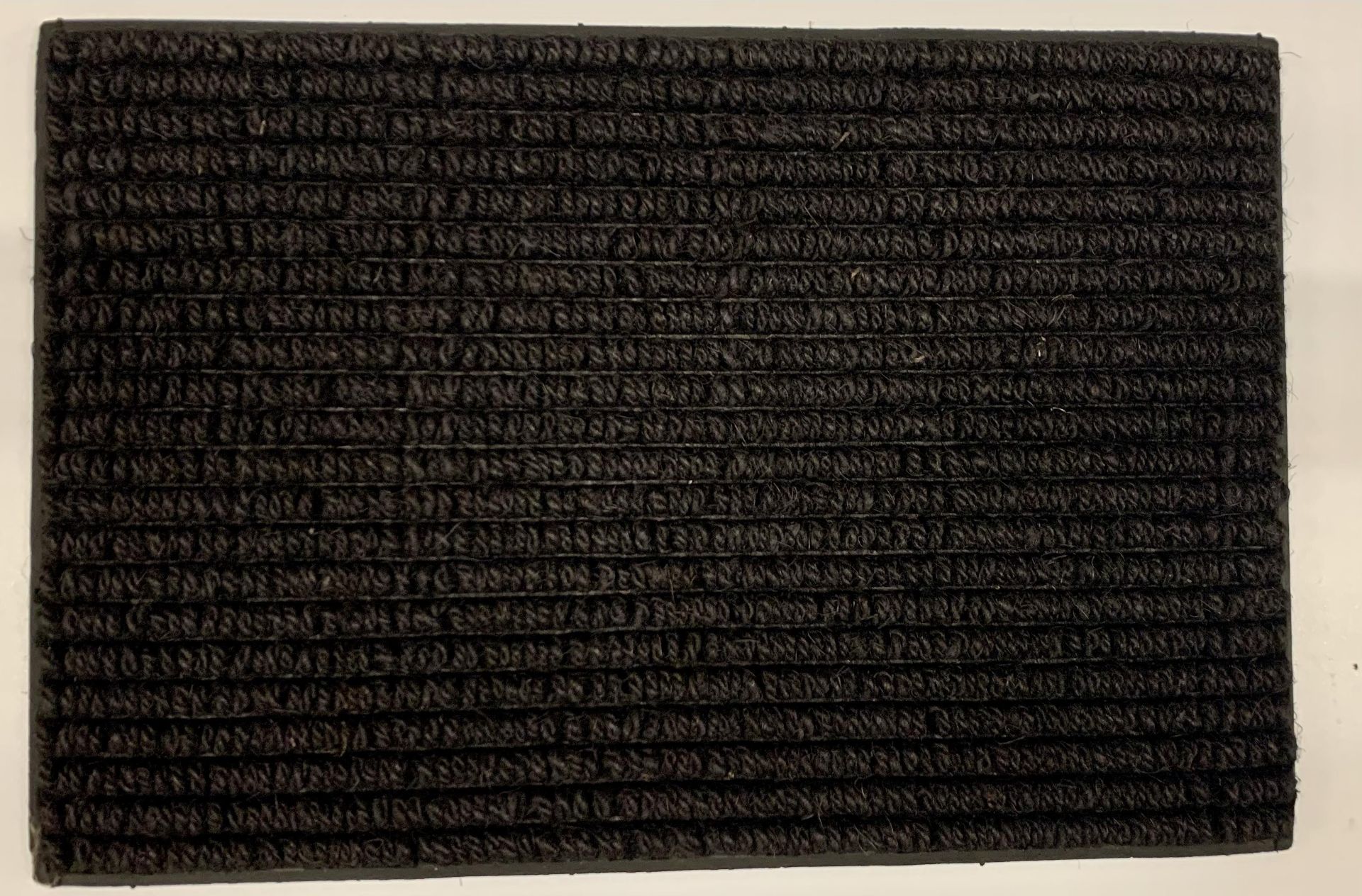 20 x black rubber backed woven tufted coir doormats - 60cm x 40cm