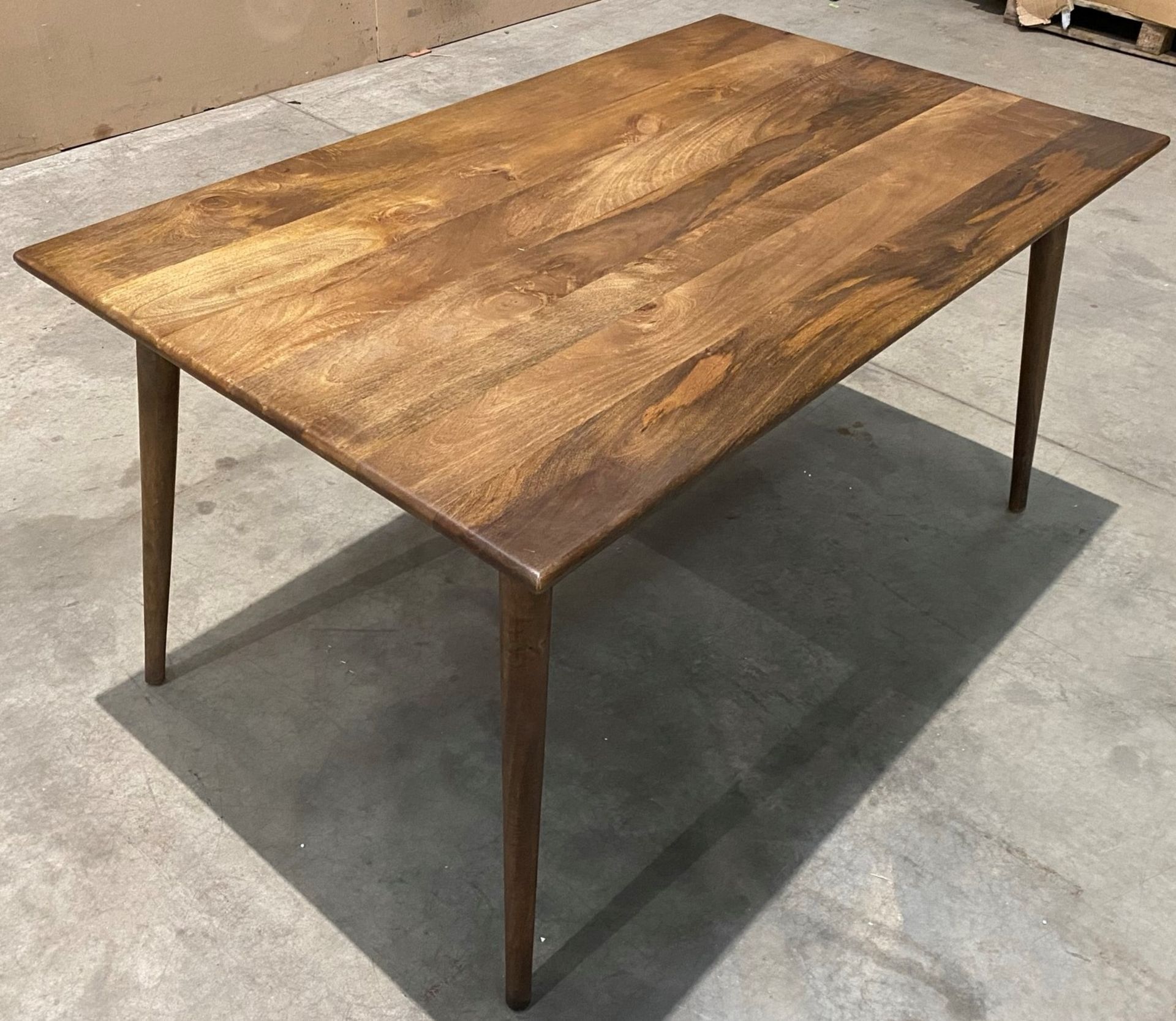 A Retro dark wood dining table - size 150cm x 90cm x 76. - Image 2 of 3