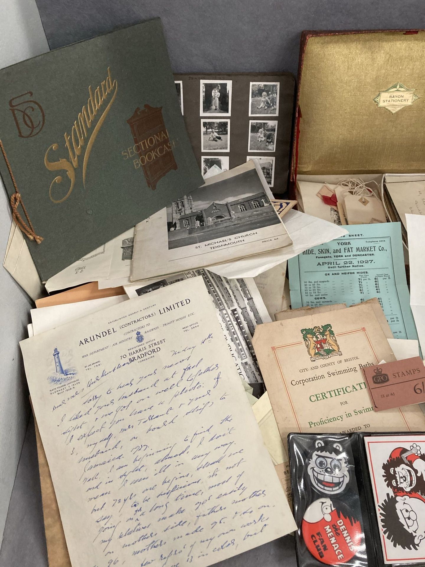 Tray of vintage and assorted ephemera - hundreds of items but noted Letter from the British Embassy - Image 2 of 5