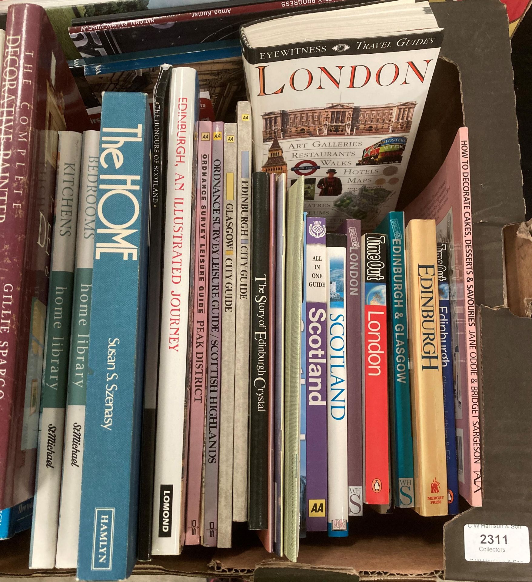 Contents to tray - a quantity of books on London, Scotland, The Home, D.I. - Image 3 of 3