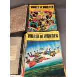 A box and lever arch file full of Early 1970s World of Wonder magazines