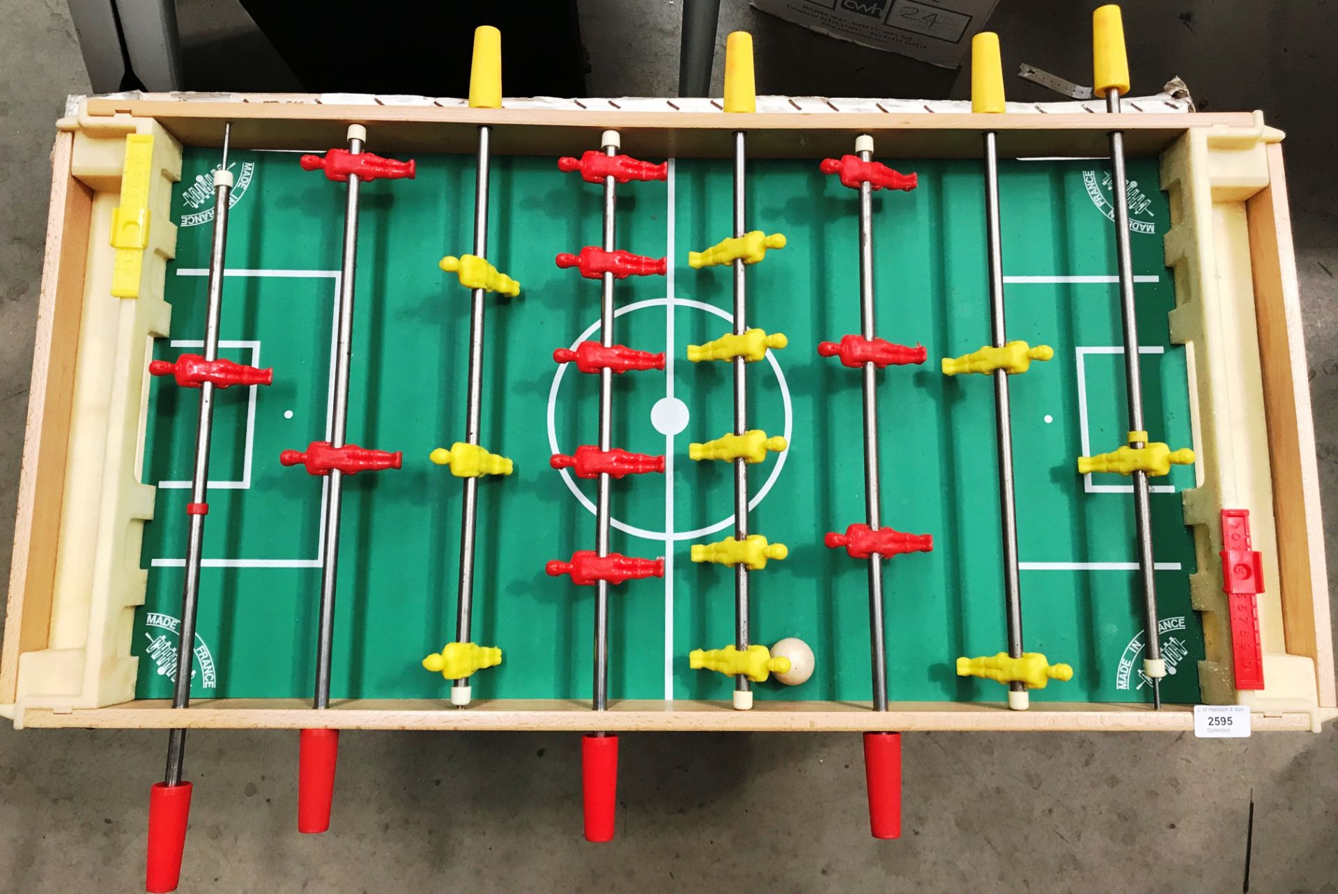 A Charton Super Jouet table football game on legs - in play worn box - Image 2 of 3