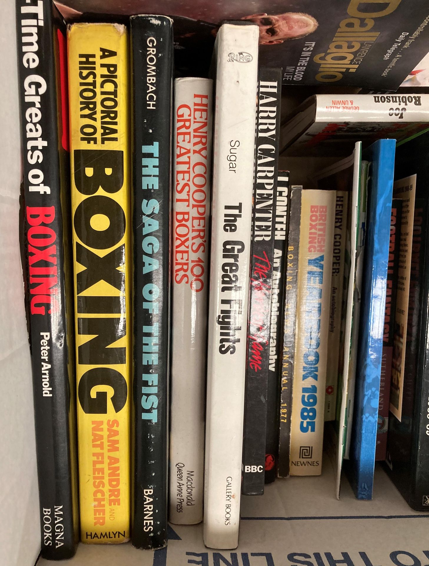 Contents to box approximately 22 books relating to boxing, rugby league and rugby union, - Image 4 of 4