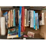 Contents to two boxes - a small quantity of childrens books, Giles Cartoon book,