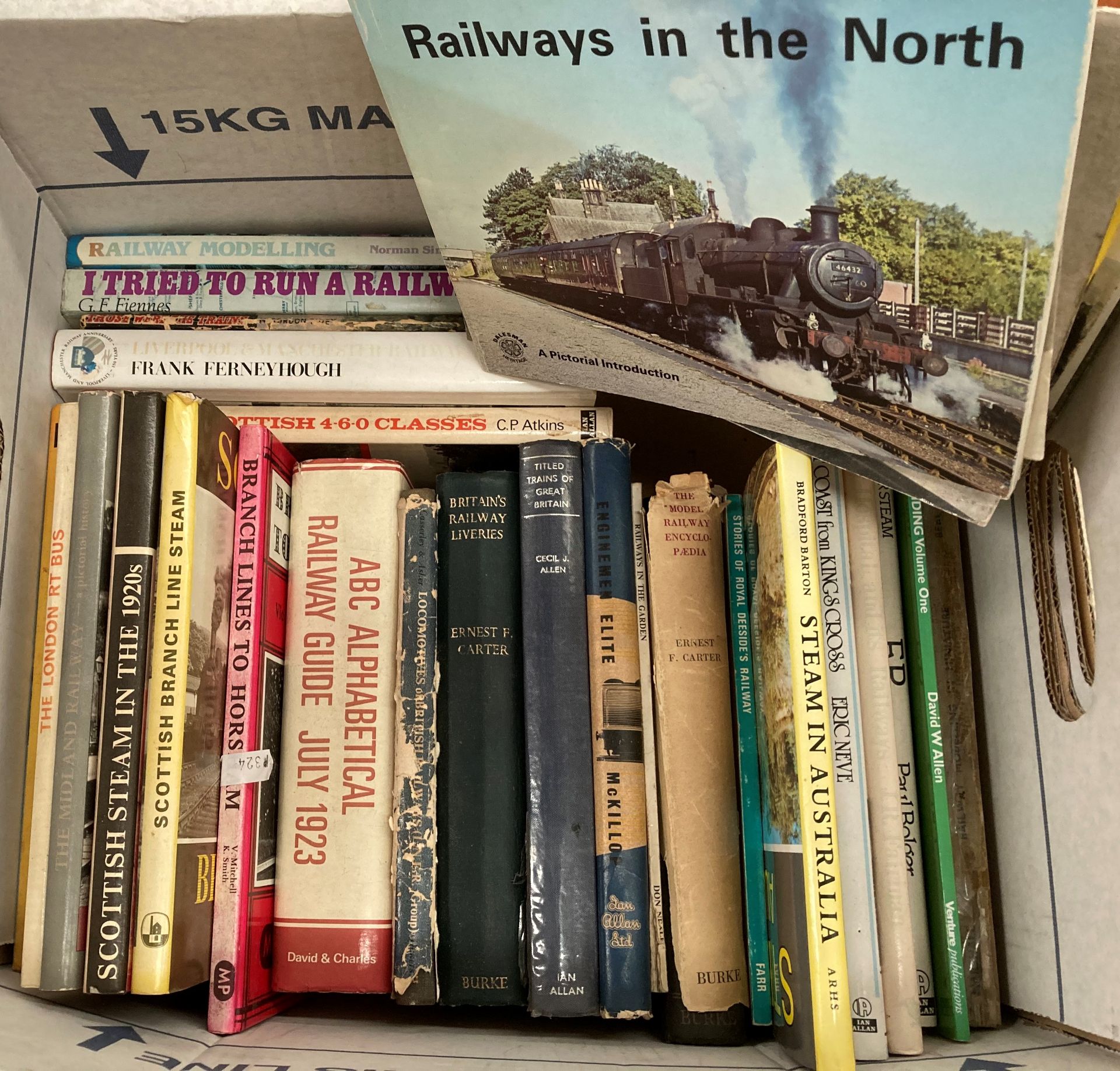 Contents to box 30 books and booklets all railway related including model railways and steam -