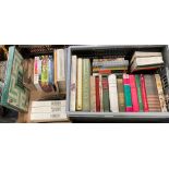 Contents to tray and a cardboard lid a quantity of books on gardening and cookery,