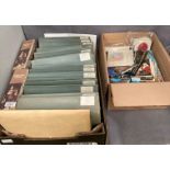 Very large postcard collection in two boxes with other assorted ephemera (letters,