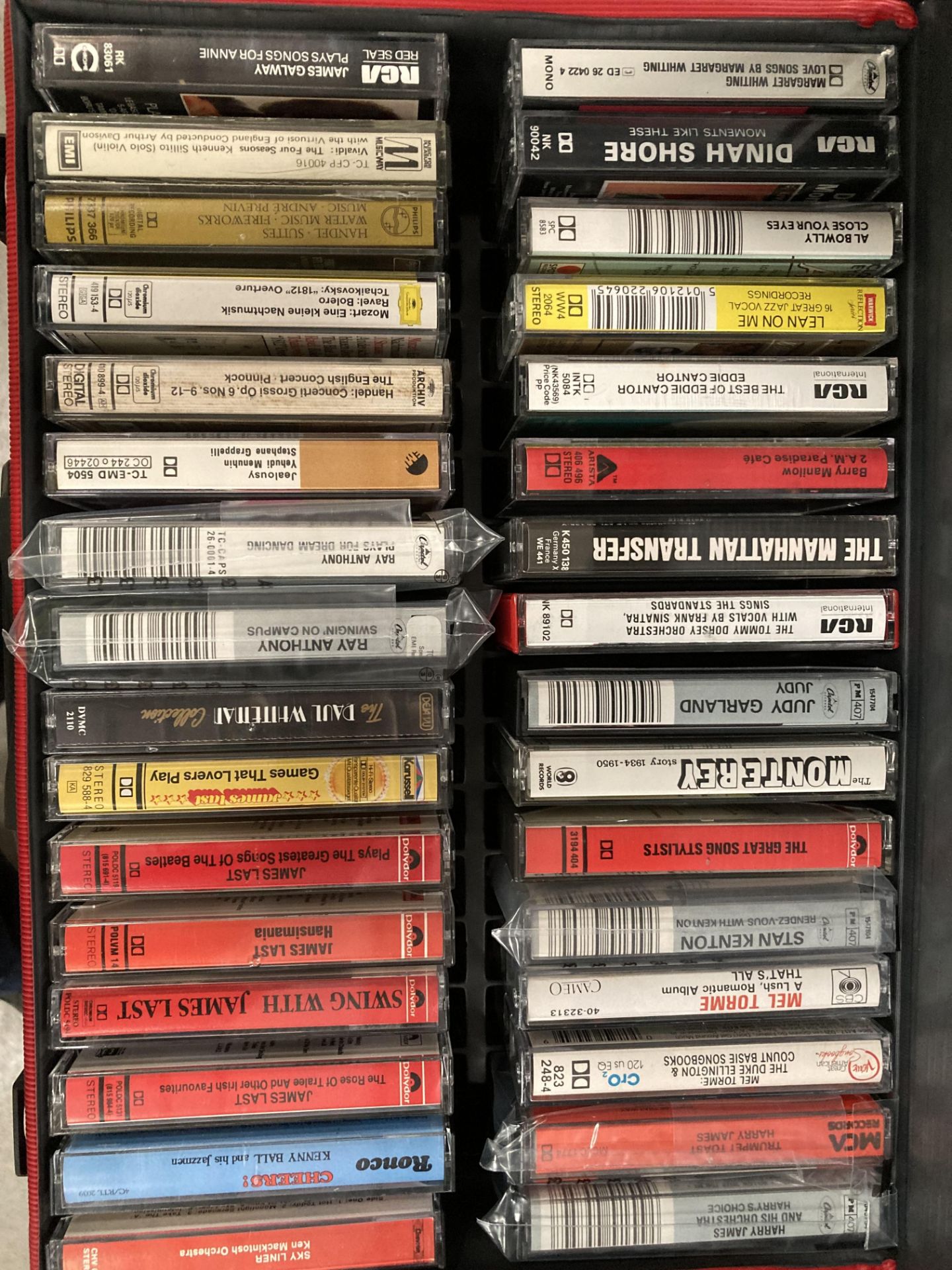 Eight various cases containing two hundred assorted pre-recorded cassette tapes - Jazz, Swing, - Image 4 of 5