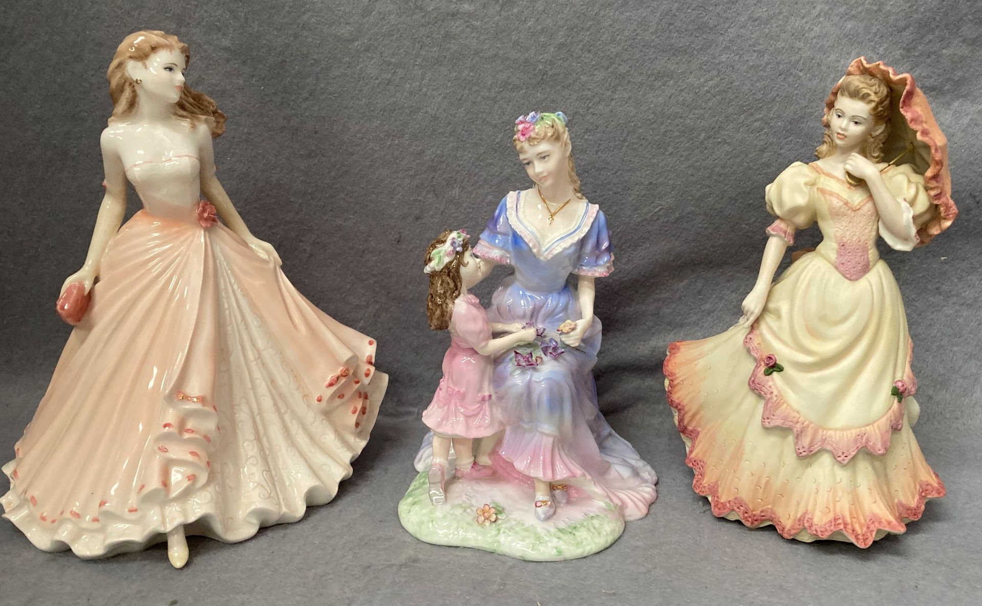 Six Coalport bone china and porcelain figurines - Congratulations, Togetherness Mother's Day, - Image 2 of 34