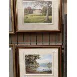 John Wood two framed Limited Edition prints of Cannon Hall No. 91/500 and Newmillerdam No.