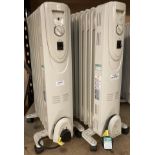 Two Kingfisher International HD 907-72 oil filled electric radiators