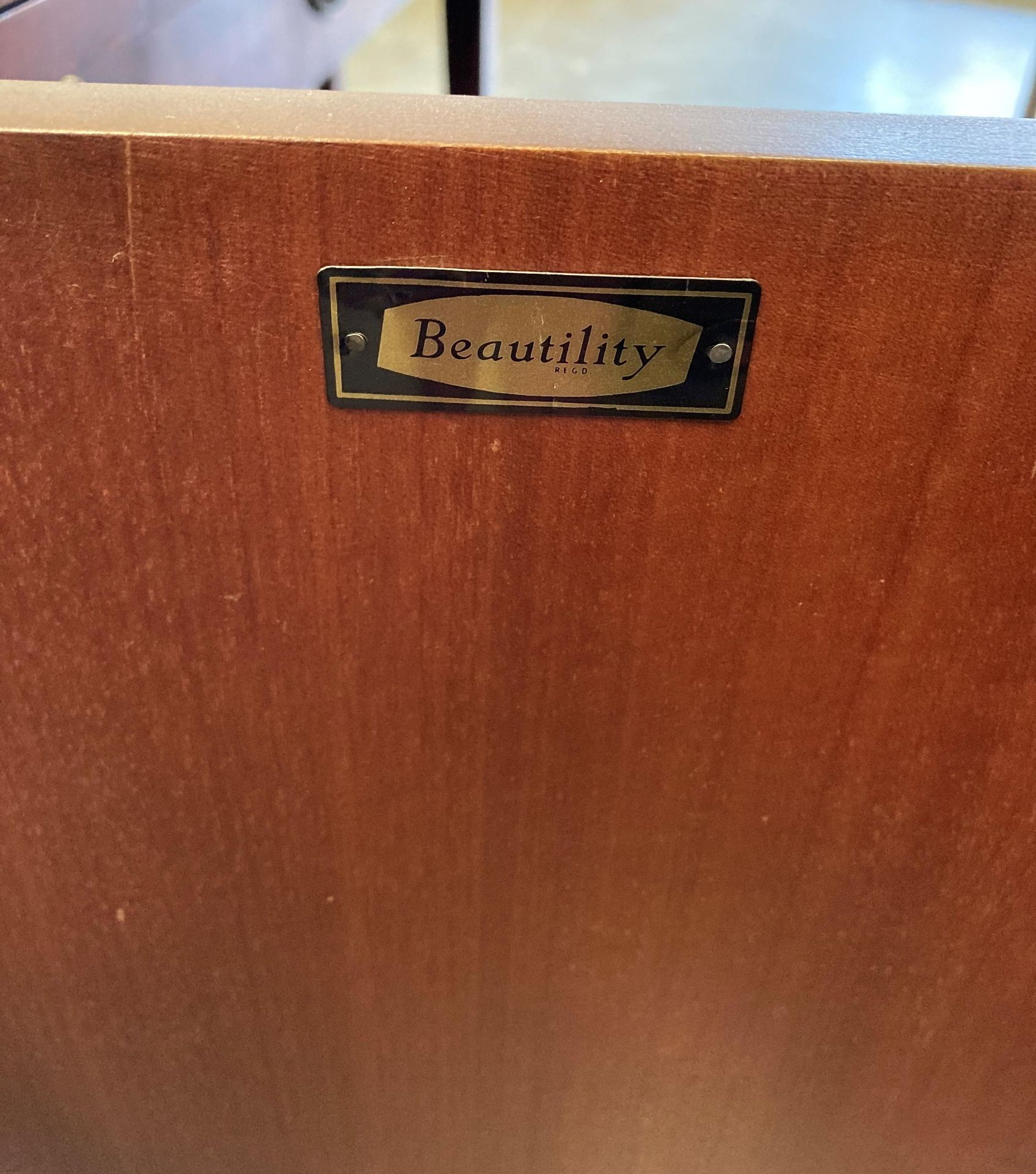 A Beautility teak finish three drawer, - Image 3 of 4