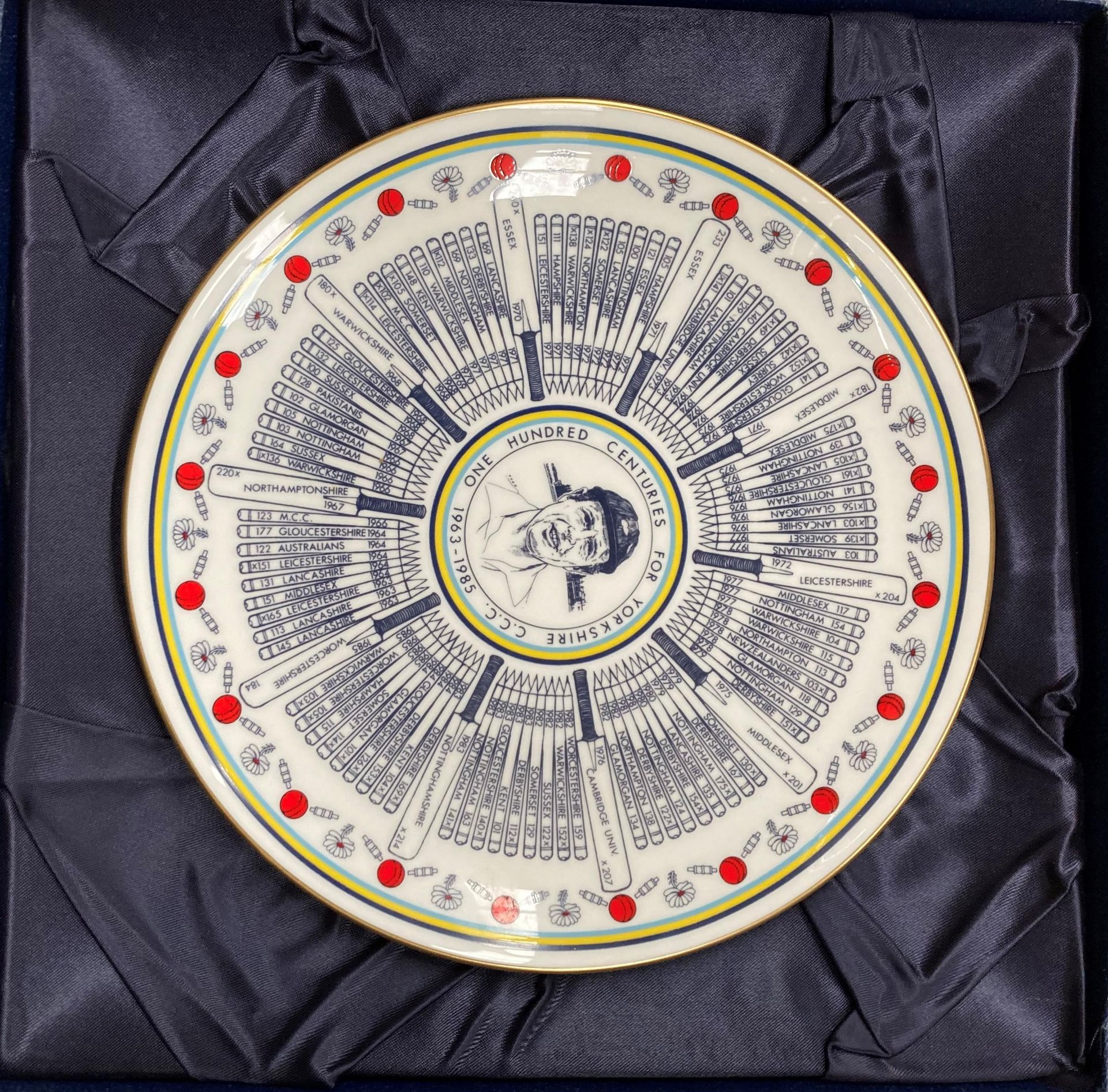 A Coalport collector's plate, Geoffrey Boycott O.B.E.