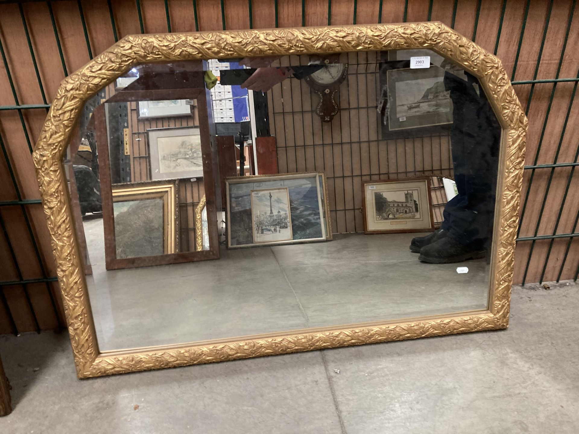 Ornate gilt framed wall mirror 70cm x 96cm