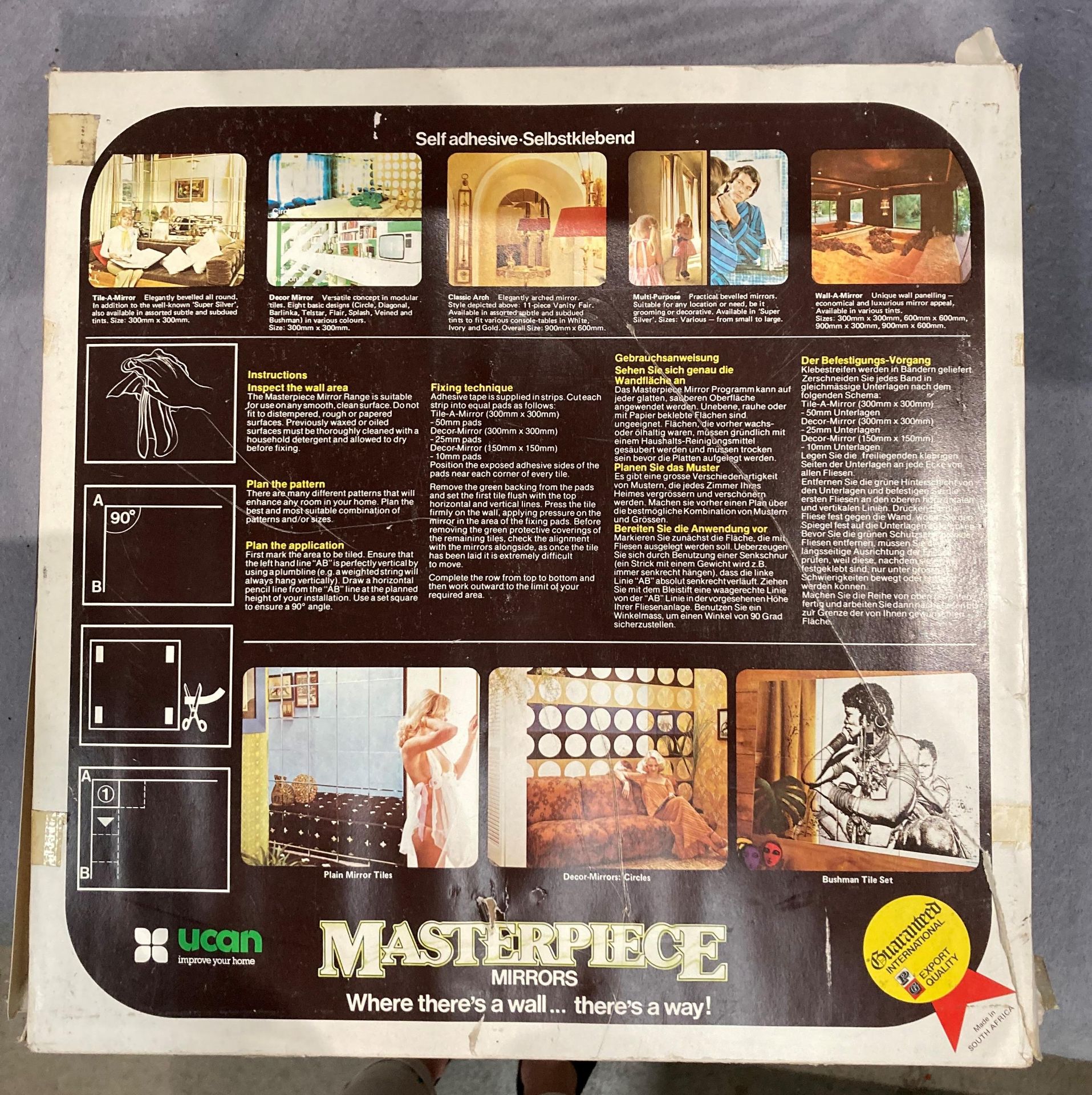 Seven packs of Masterpiece retro Decor Mirror tiles from the 1970's each pack has six tiles each - Image 3 of 3