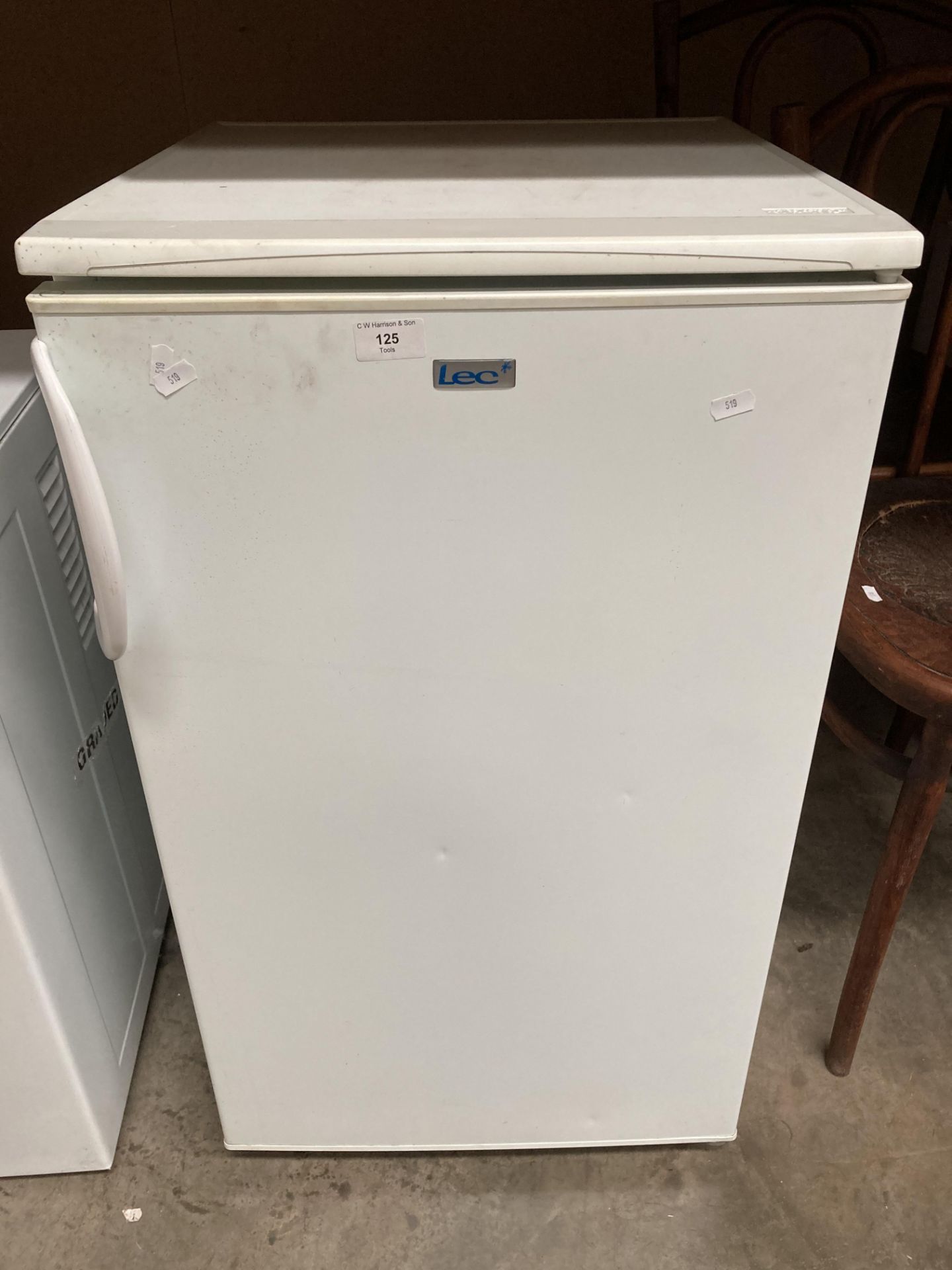 LEDC white under counter fridge/freezer, - Image 2 of 2