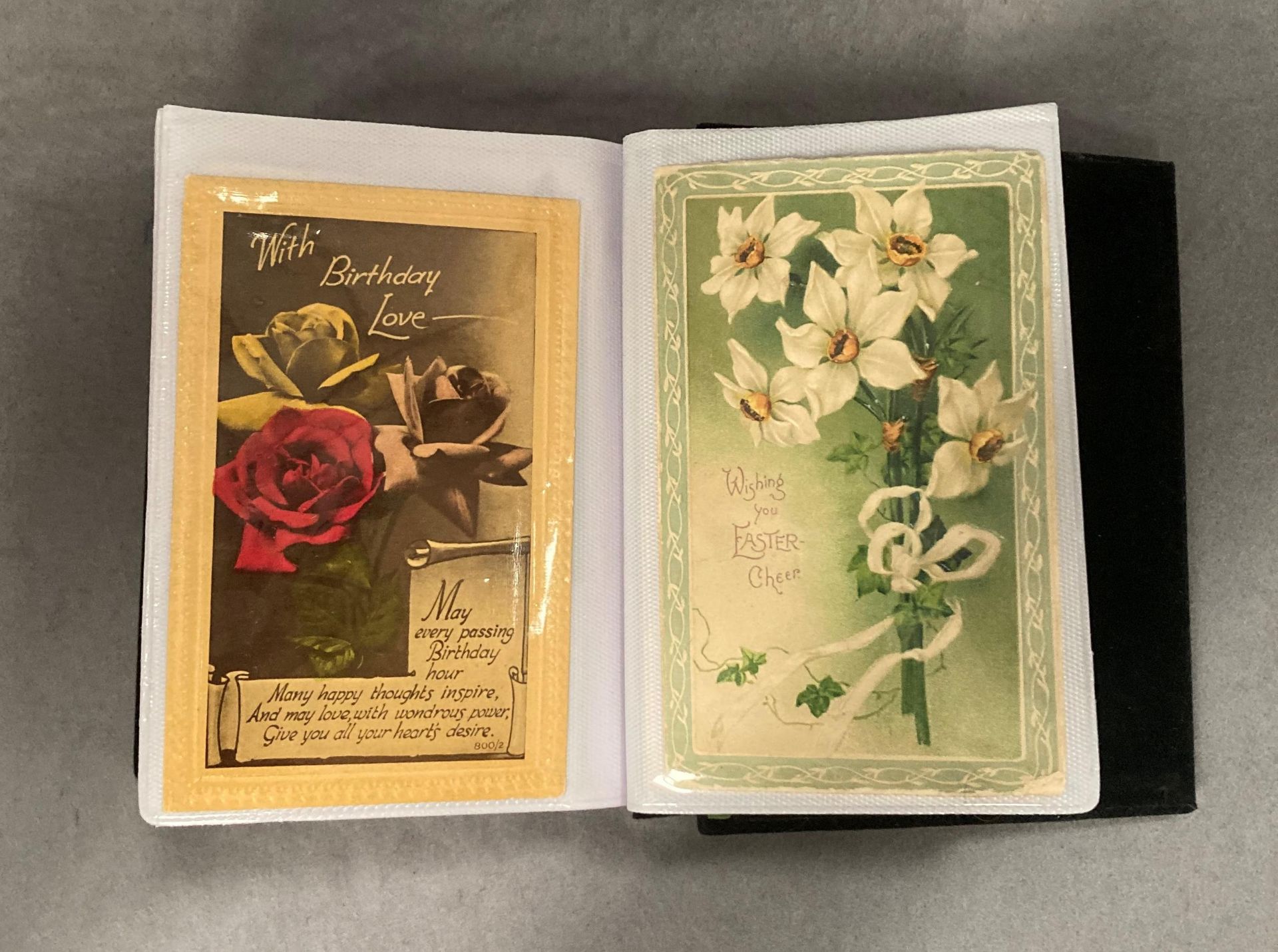 A small photo album containing 100 assorted mainly early 20th Century greetings and sentimental - Image 4 of 5