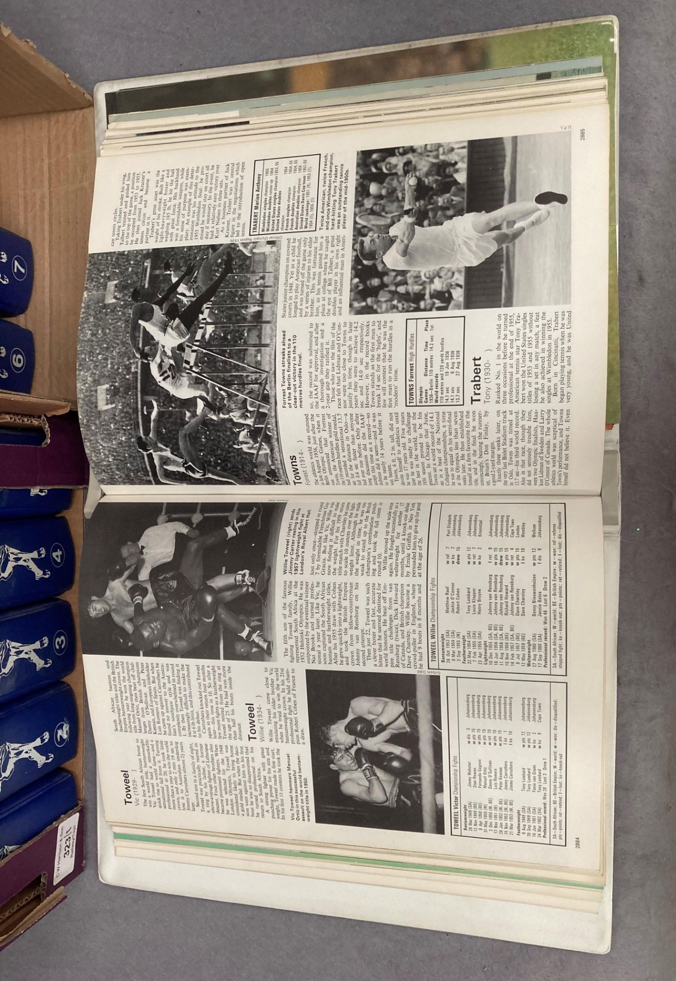 Eight blue plastic folders containing the Marshall Cavendish Encyclopedia of World Sports magazines - Image 4 of 4